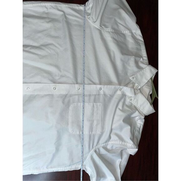 Saddlebred Easy Care Oxford White Mens Button Up Long Sleeve Size 17.5 Neck - Picture 6 of 7